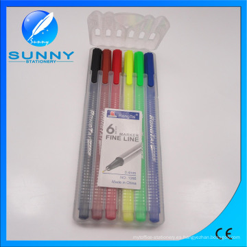 Fineliner Marker, Water Color Pen en PP Estuche de embalaje